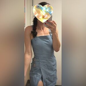 Alice McCall Light Blue faux leather dress